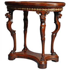 Antique Mid-19th Century Burr Walnut Centre Table by Holland & Sons