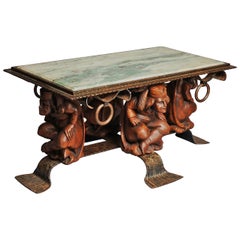 Decorative Marble-Top Coffee Table