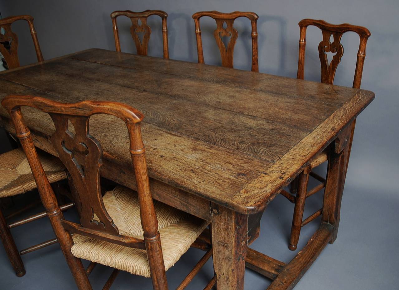Welsh Late 18th Century Oak Farmhouse Table In Good Condition In Suffolk, GB