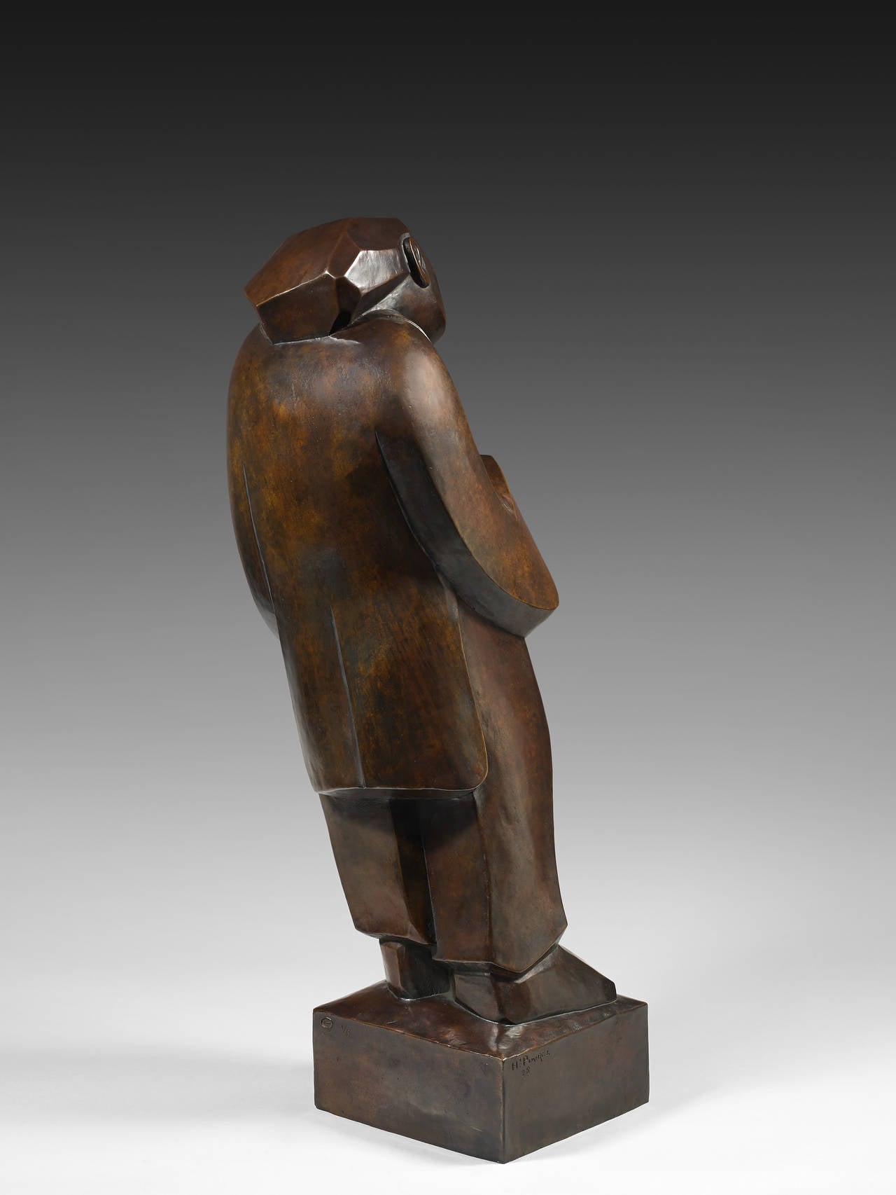 Belgian Henri Puvrez, The Violonist, Bronze, 1928 For Sale