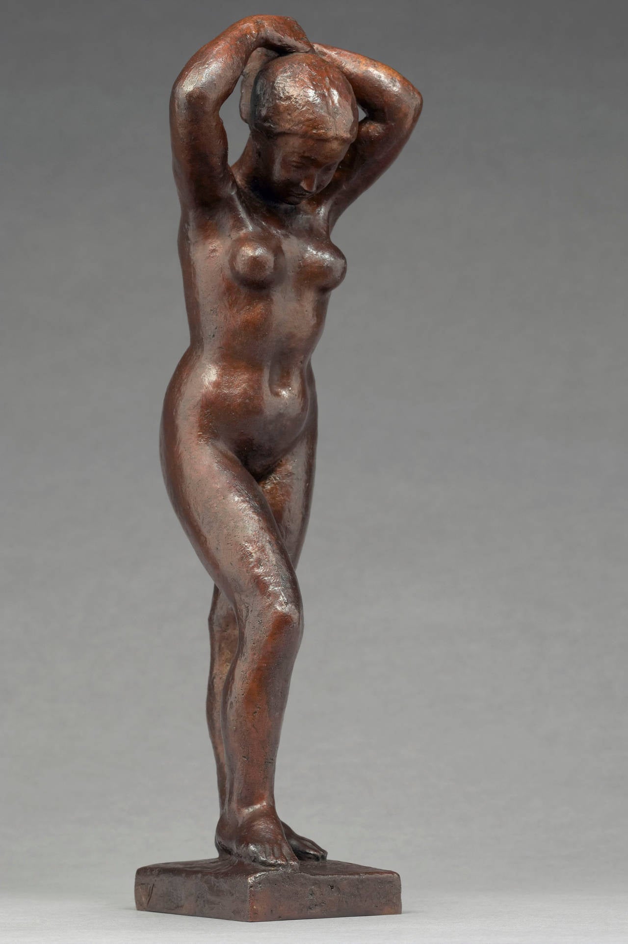 Patinated Léon Indenbaum, La Baigneuse au Chignon, 1926, Bronze, n°6/8 For Sale
