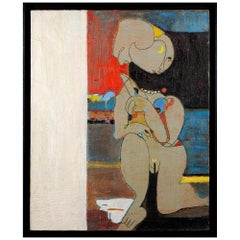 « Femme nue au collier » de Pierre Courtens, circa 1960