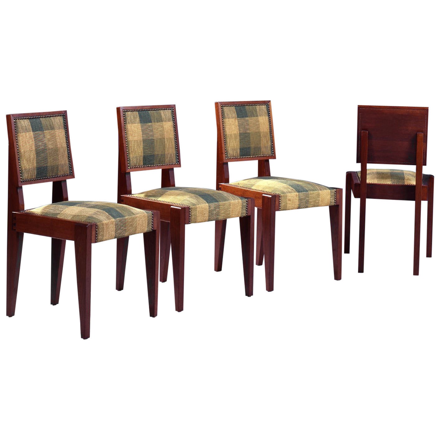 André Sornay, Suite of Four Rosewood Chairs, circa 1927 For Sale