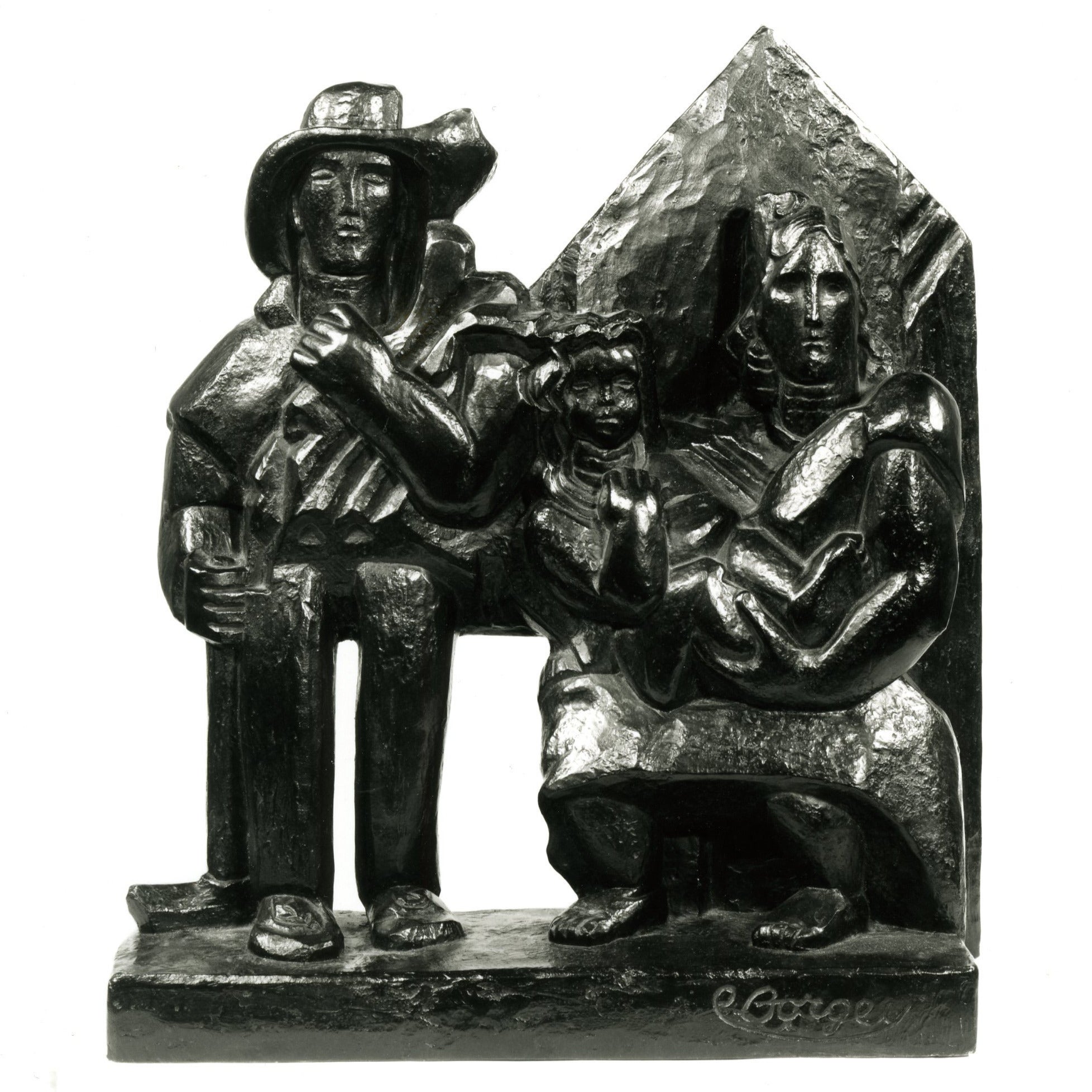 Léon Borgey "Famille Bretonne" Bronze, No. 1/8, 1934 For Sale