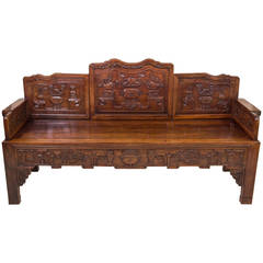 Chinese Rosewood Bench/Bed Late Qing Dynasty, circa 1890