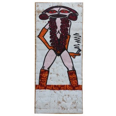Pintura de una de las Tres Gracias para Emilio Pucci en la Galería Woka