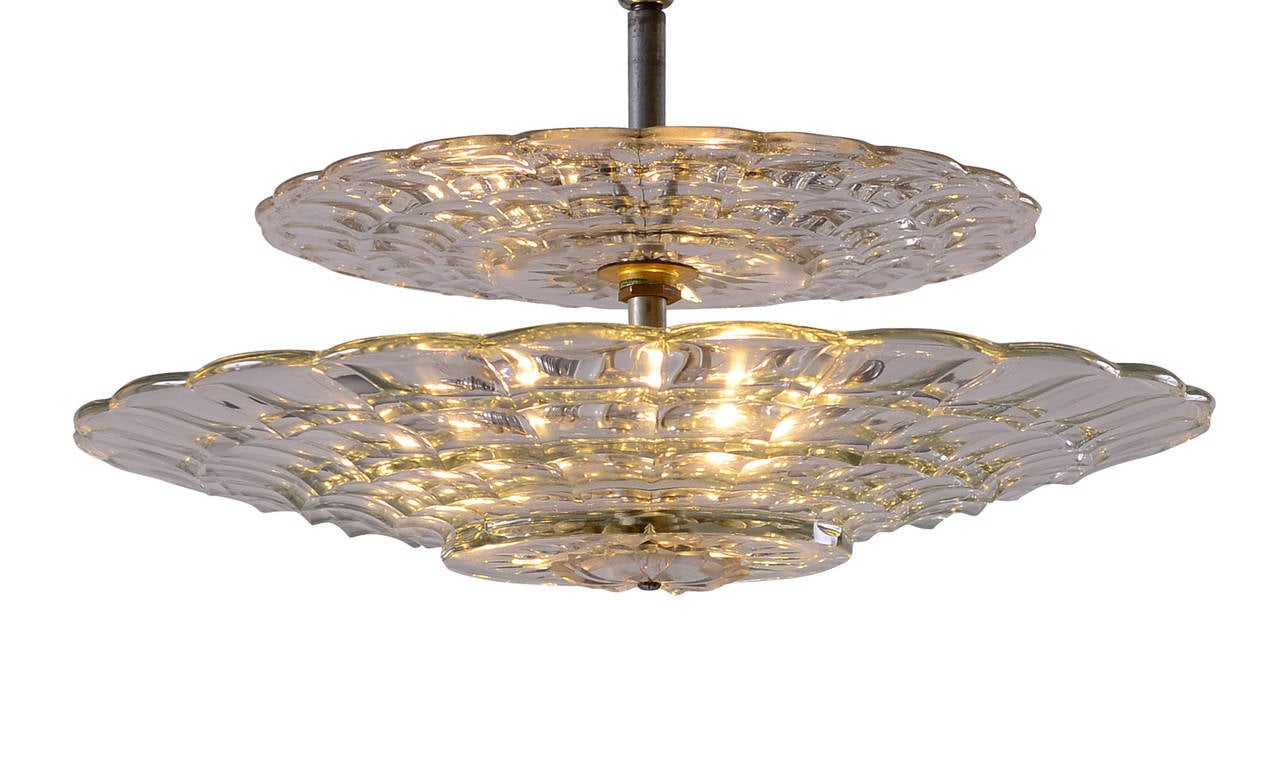 Unique Lobmeyr Crystal Glass Chandelier