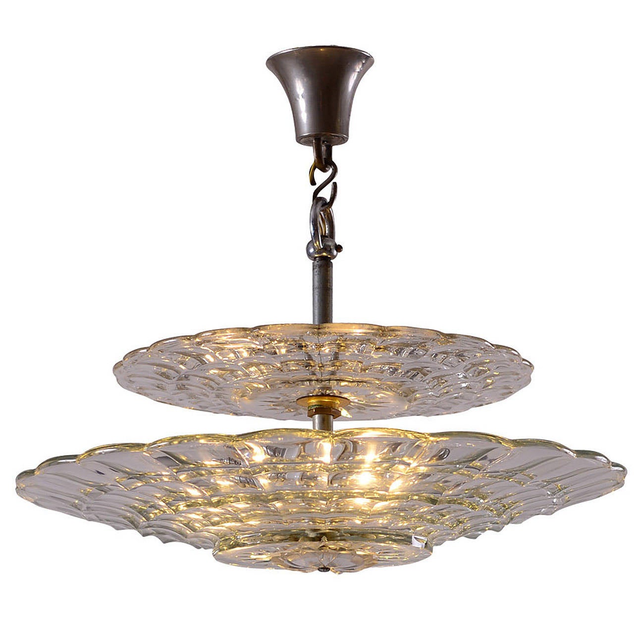 Unique Lobmeyr Crystal Glass Chandelier at 1stDibs