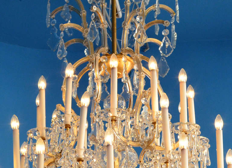 Very Big Magnificent Chandelier, Maria Theresia Style In Excellent Condition In Vienna, AT