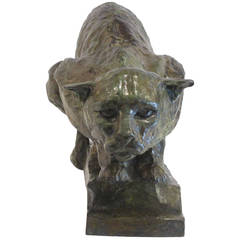 19th Century Bronze Feline