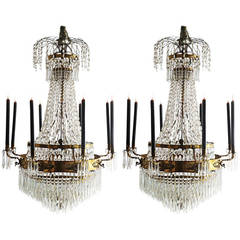 Antique Pair of Chandeliers