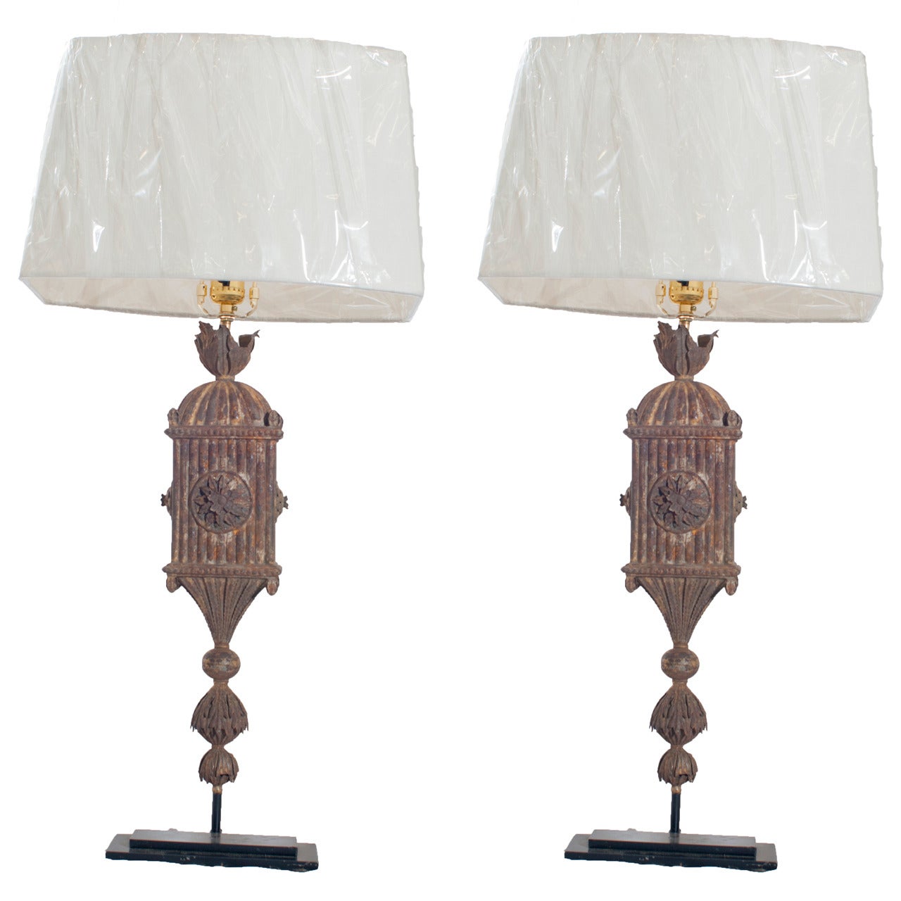 Pair of Gilt Table Lamps