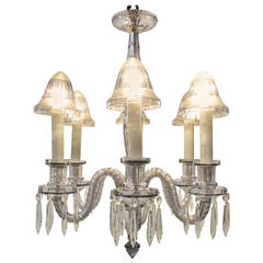 Colored crystal chandelier