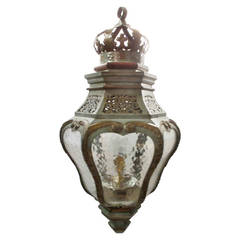 An  large Italian "Crown" lantern.