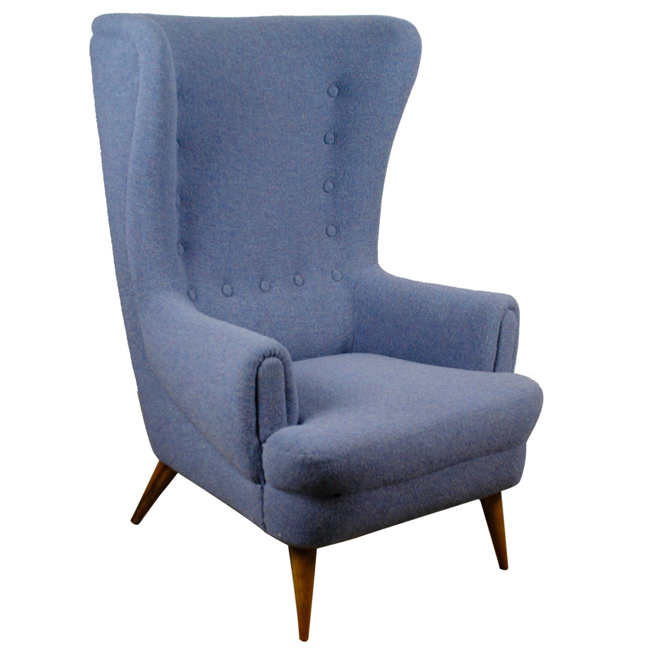 Austrian 1950s Wingback Chair by Oskar Payer