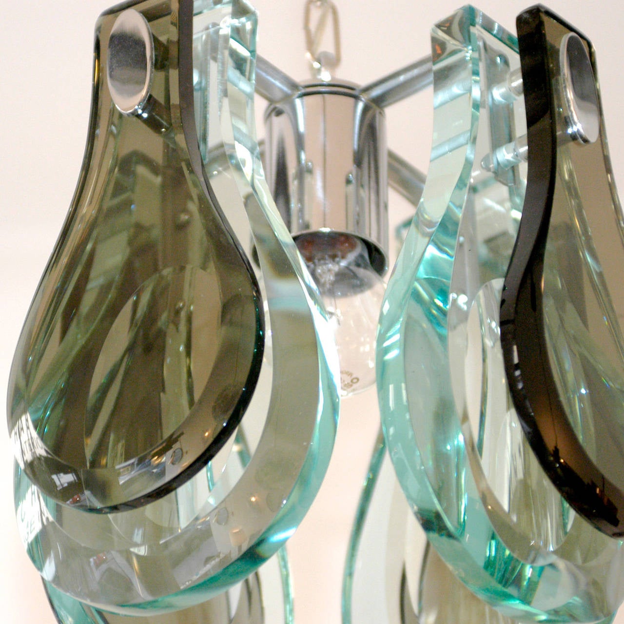 Mid-Century Modern Italian Midcentury Glass Pendant Lamp in the Style of Fontana Arte