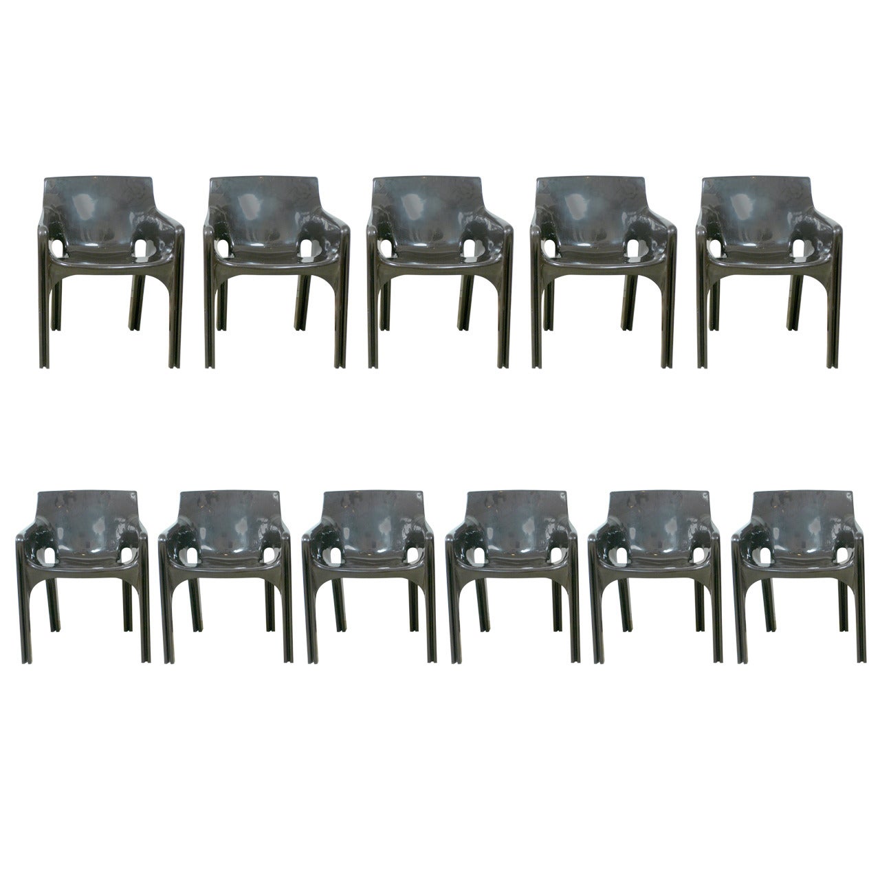 Set of 8 "Gaudi" Armchairs by Vico Magistretti for Artemide