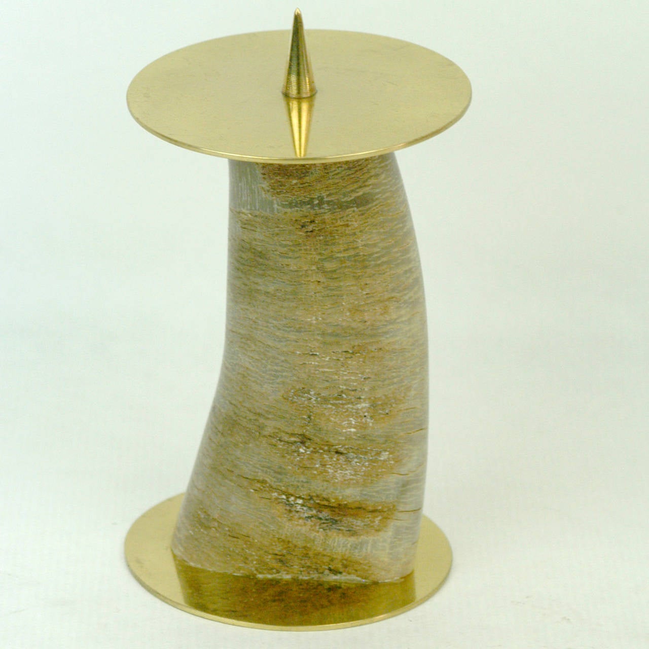 Carl Auböck Brass and Horn Candlestick, Vienna 1950s