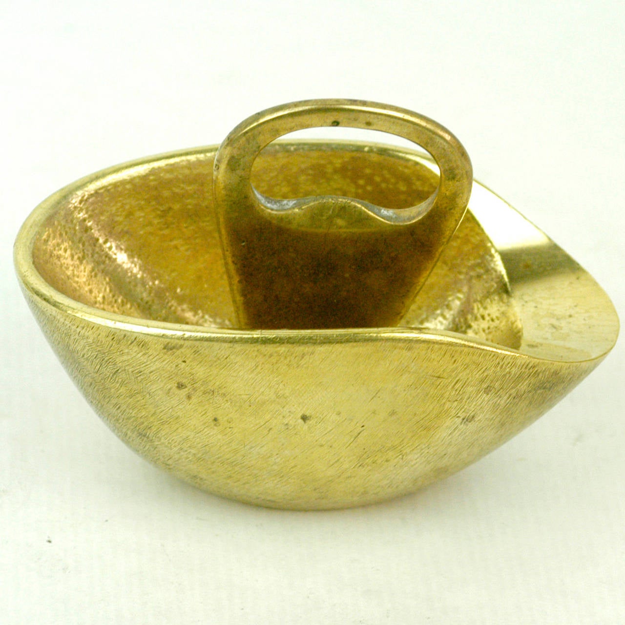 Austrian Modernist Brass Ashtray with Bottle Opener by Carl Auböck