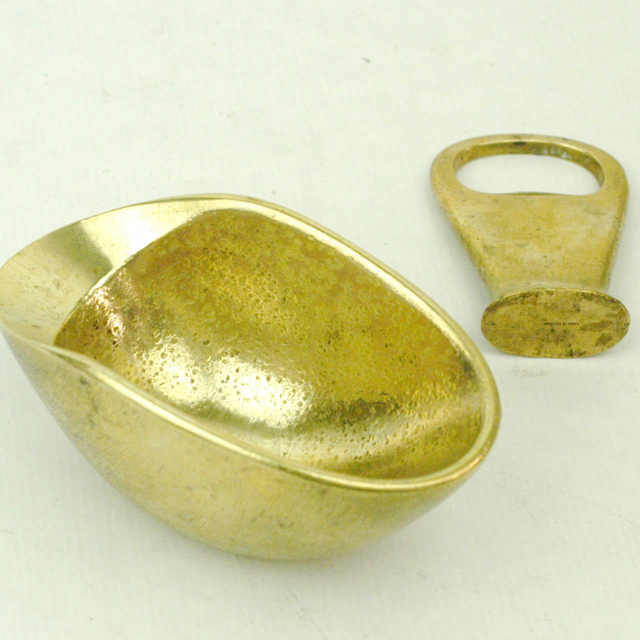 Austrian Modernist Brass Ashtray with Bottle Opener by Carl Auböck In Excellent Condition In Vienna, AT