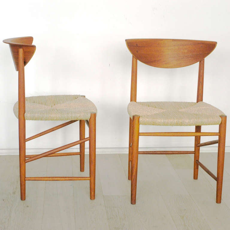 Danish Set of Six Peter Hvidt Model 316 Teak Dining Chairs