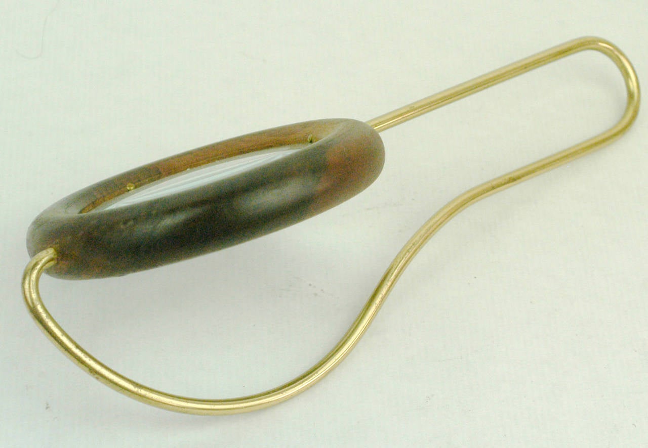 Austrian Modernist Magnifying Glass by Carl Auböck In Excellent Condition In Vienna, AT