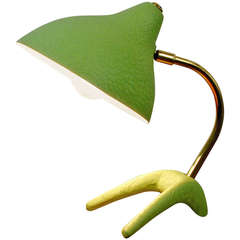 Vintage Green Louis Kalff Table Lamp