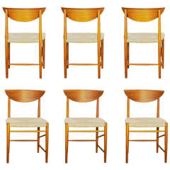 Set of Six Peter Hvidt Model 316 Teak Dining Chairs 12