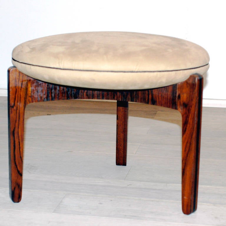 Scandinavian Modern Rosewood Stool by Christian Linneberg In Good Condition In Vienna, AT