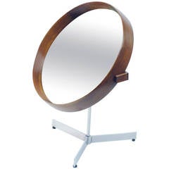 Rosewood Table Mirror by Uno & Östen Kristiansson