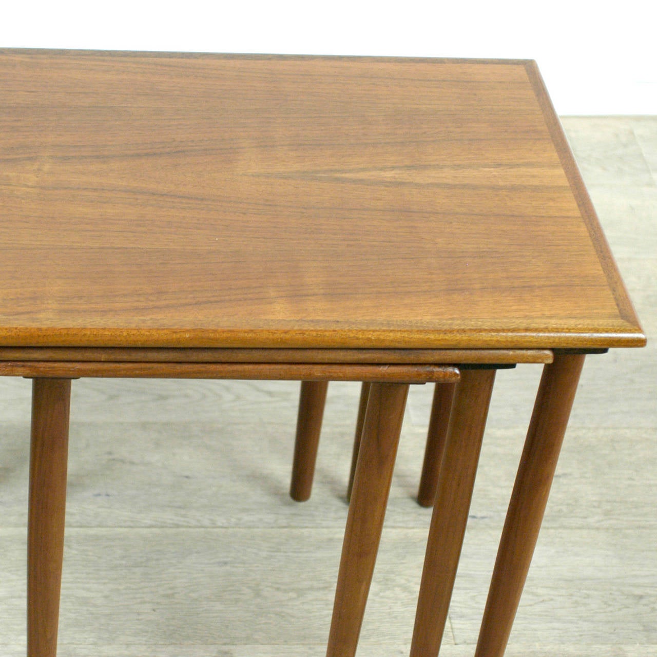 Set of Three Scandinavian Modern Teak Nesting Tables In Excellent Condition In Vienna, AT