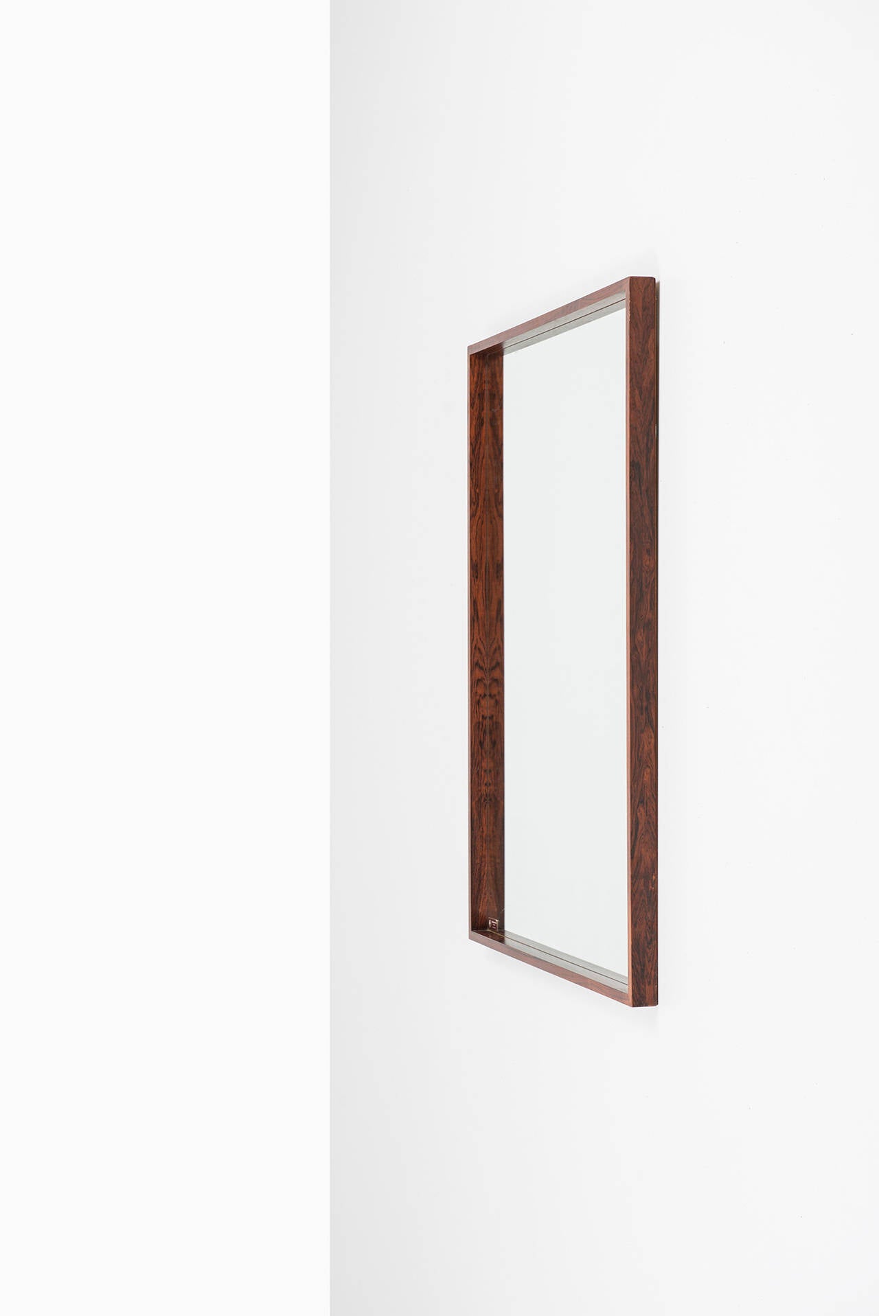 Swedish Large rosewood mirror by Ateljé Glas & Trä in Sweden