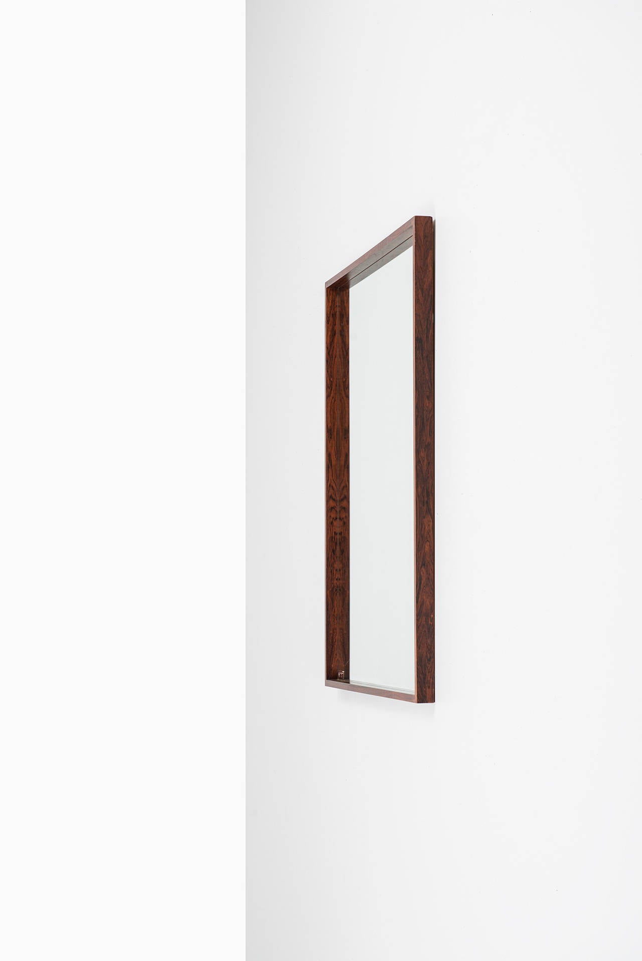 Mid-20th Century Large rosewood mirror by Ateljé Glas & Trä in Sweden