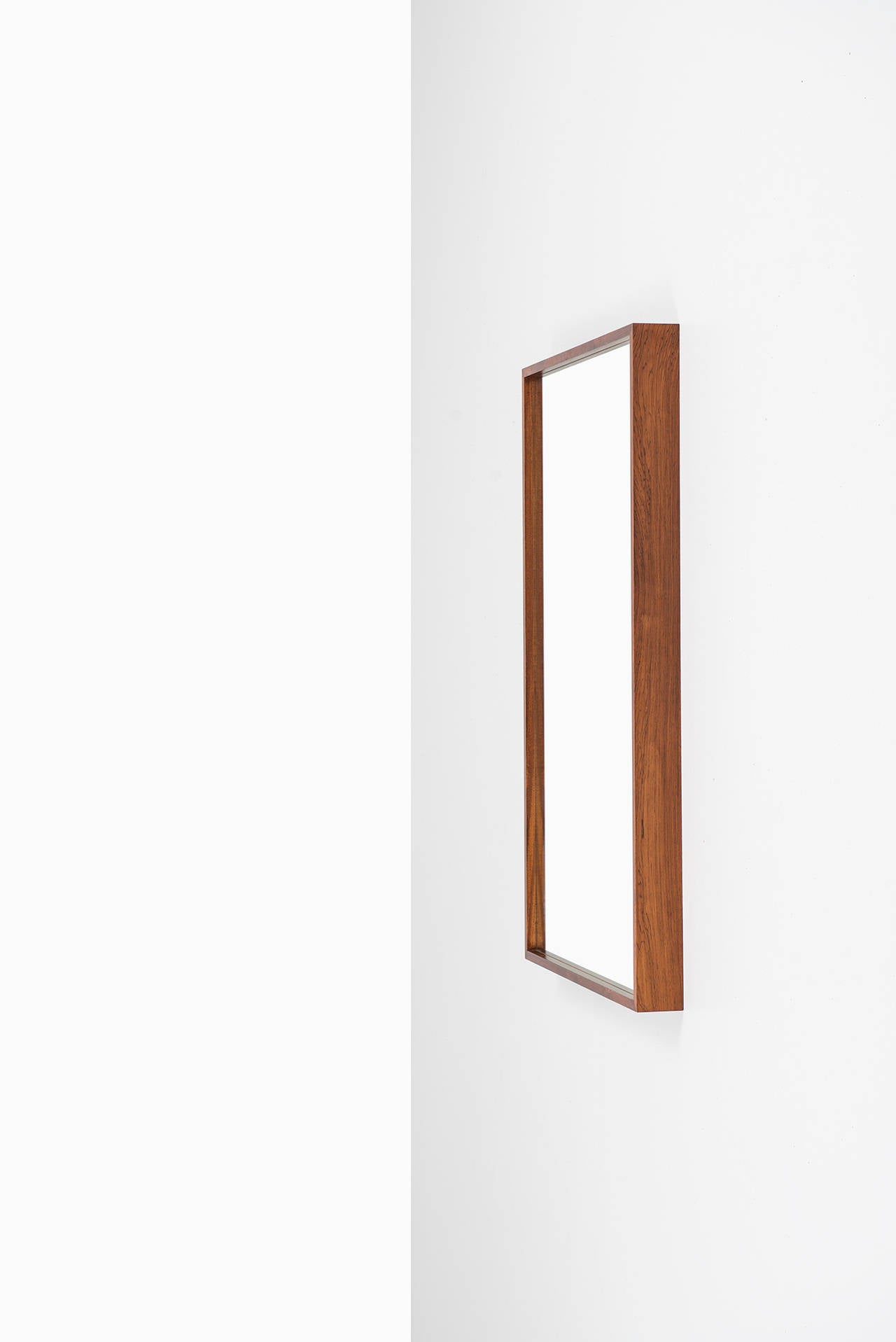 Mid-Century Modern Large rosewood mirror produced in Sweden