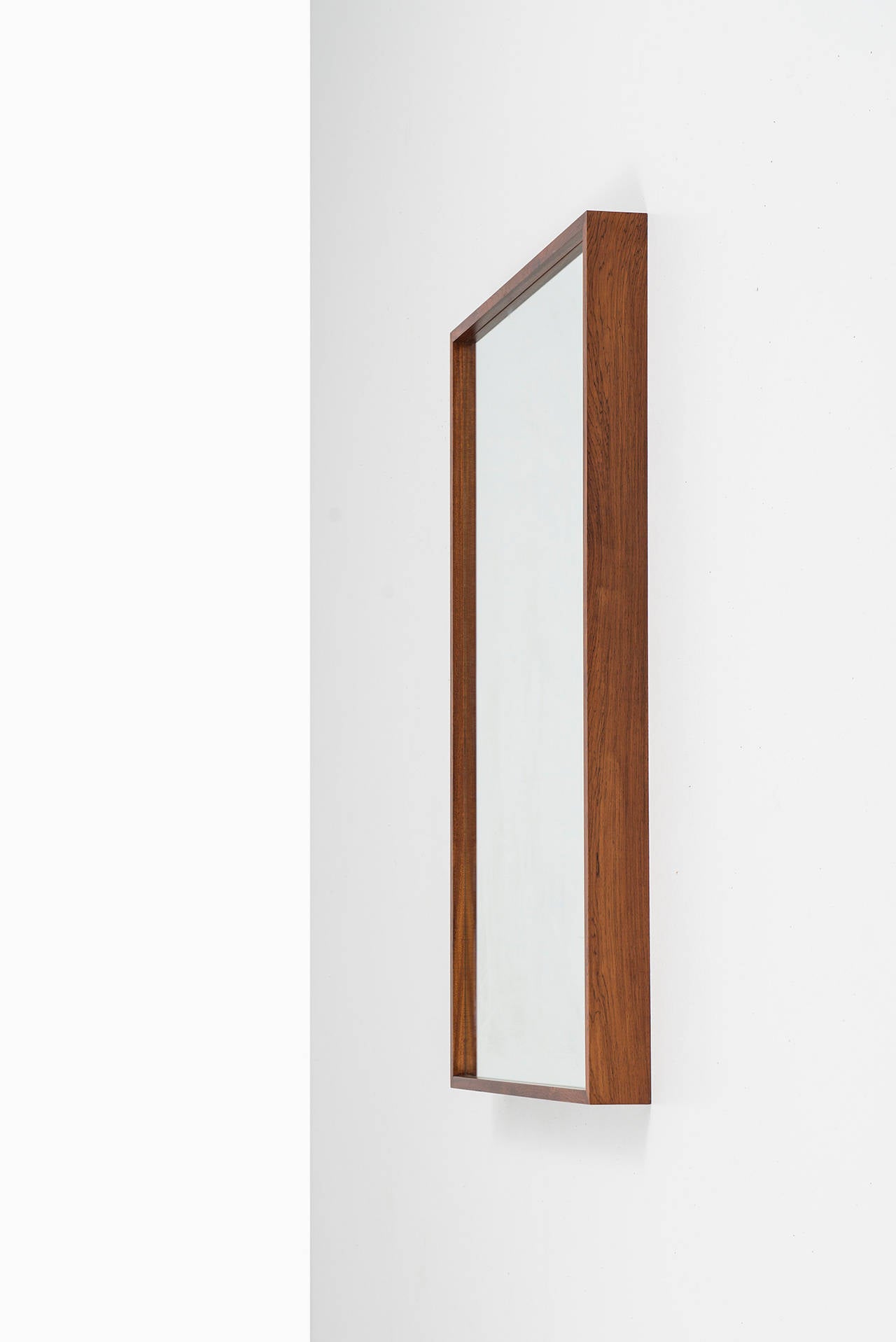 Mid-20th Century Large rosewood mirror produced in Sweden