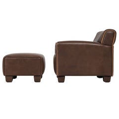 de Sede easy chair with stool by de Sede in Switzerland 1