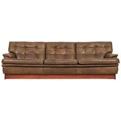Arne Norell Buffalo Leather Sofa by Arne Norell AB in Sweden