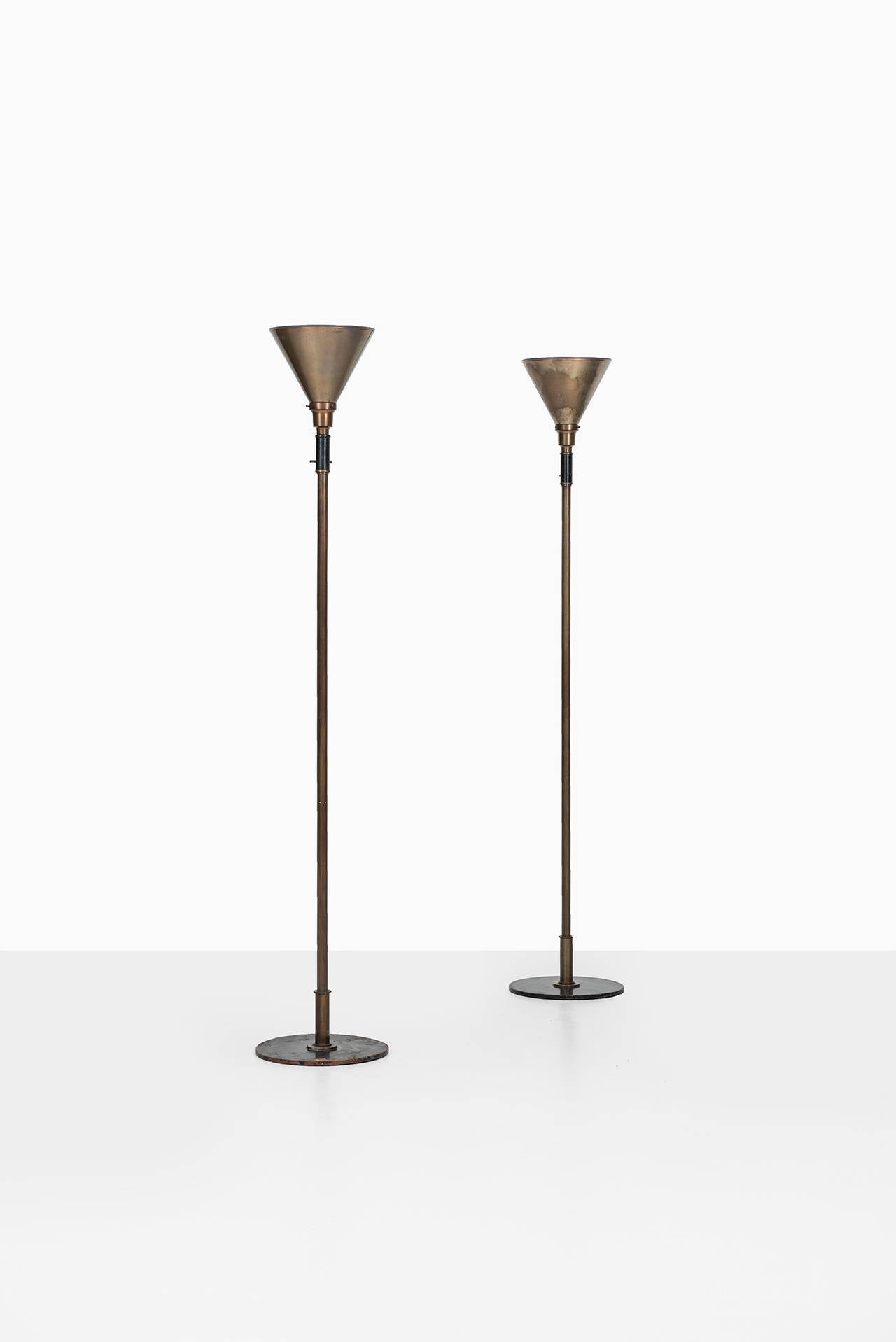Rare Pair of Floor Lamps or Uplights from 1930s by Fog & Mørup in Denmark 1