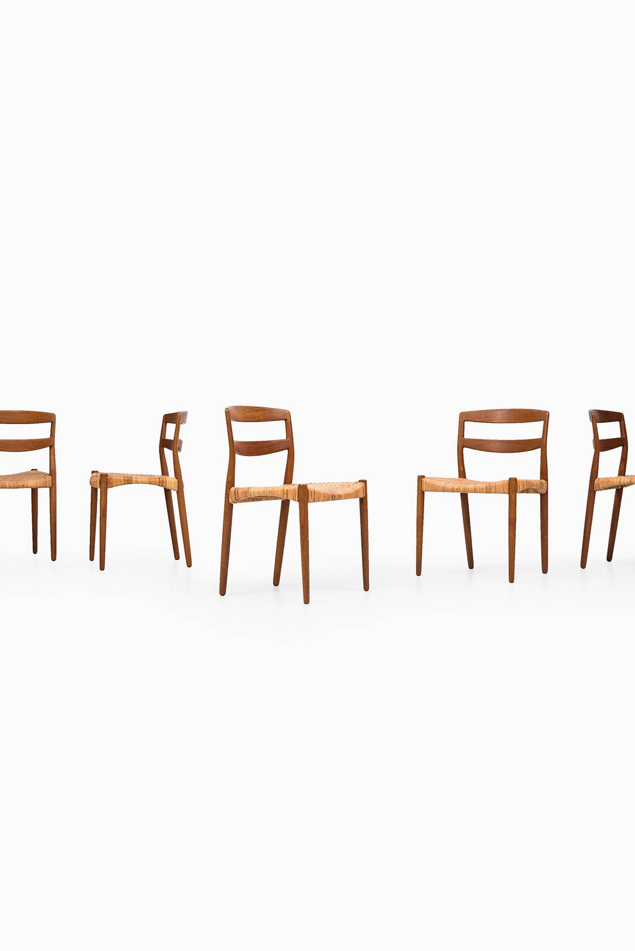 Aksel Bender Madsen and Ejnar Larsen Dining Chairs by Willy Beck in Denmark 2