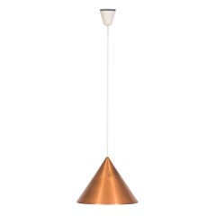 Mid-Century Ceiling Lamp in Copper by Lyfa in Denmark