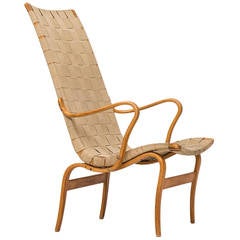 Bruno Mathsson High-Back Eva Chair, Produced by Karl Mathsson in Sweden