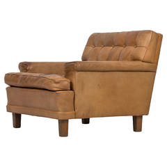 Arne Norell Merkur Easy Chair in Buffalo Leather by Norell AB in Sweden 5