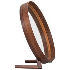 Rare Table Mirror by Uno & Östen Kristiansson, Produced by Luxus in Sweden 5