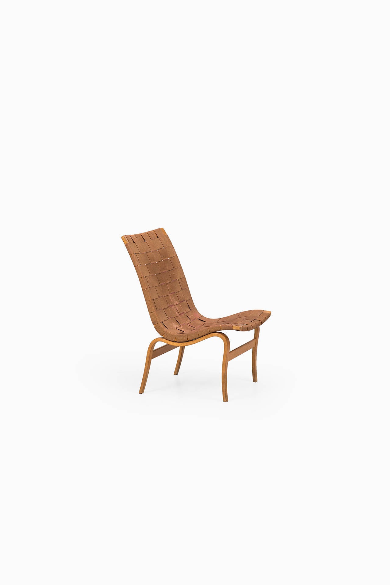 Mid-20th Century Bruno Mathsson Easy Chair, Model Eva by Karl Mathsson in Sweden