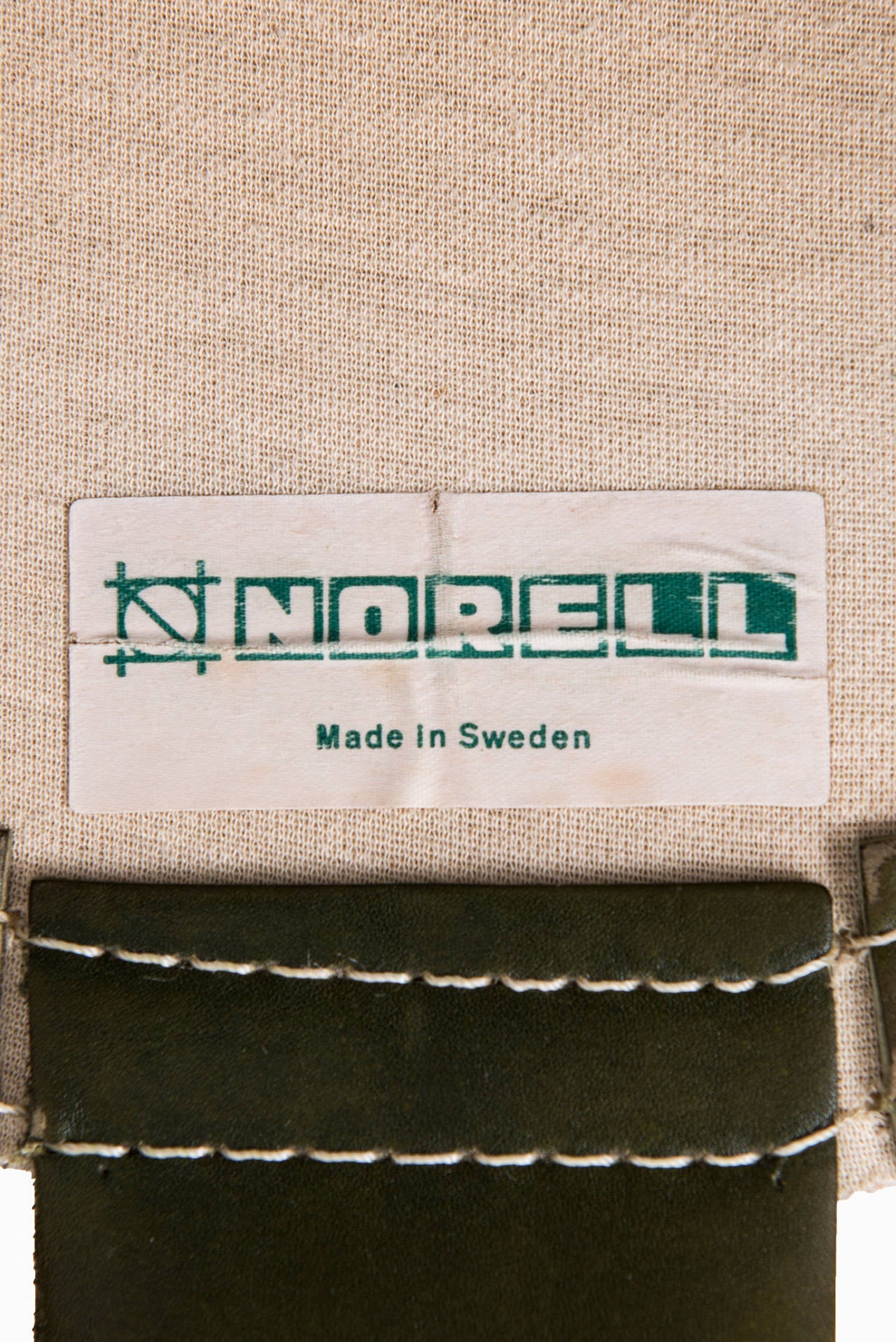 Arne Norell Easy Chairs in Green Tufted Leather by Norell AB in Sweden 3