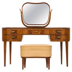 Axel Larsson Vanity in Mahogany and Walnut by Bodafors in Sweden