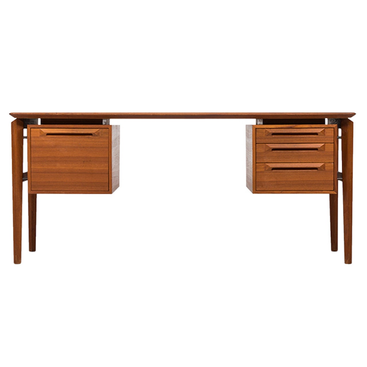 Ib Kofod-Larsen Desk in Teak Produced by Seffle Möbelfabrik