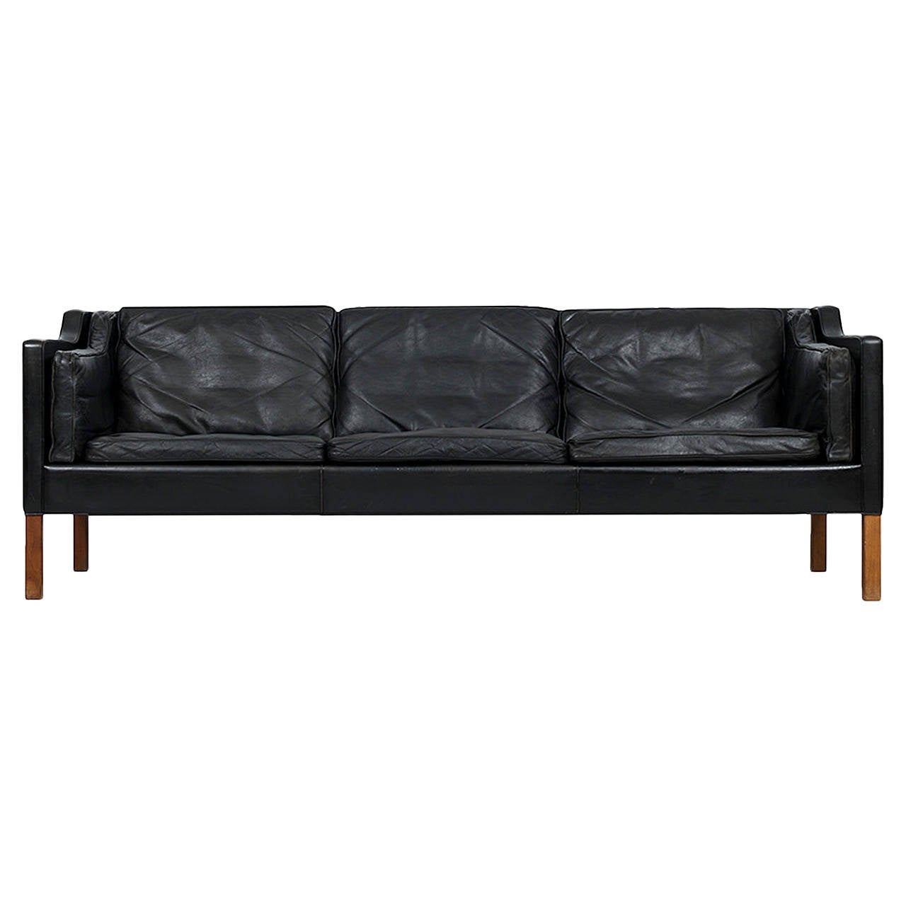 Børge Mogensen 2213 Leather Sofa By Fredericia Stolefabrik In Børge Mogensen 2213 Leather Sofa By Fredericia Stolefabrik In Denmark For
