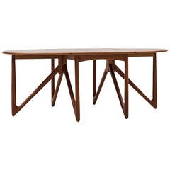 Retro Kurt Østervig Gate Leg Dining Table by Jason Møbler in Denmark