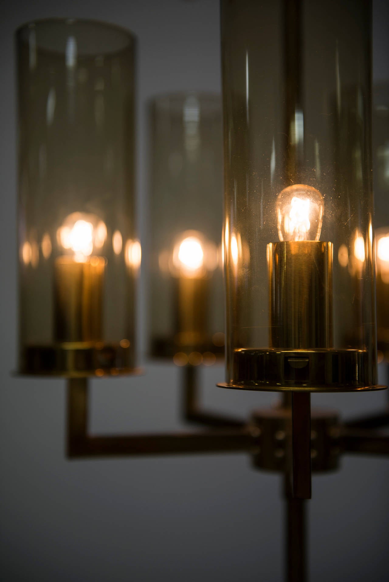 Hans-Agne Jakobsson Ceiling Lamp in Brass and Glass In Excellent Condition In Limhamn, Skåne län